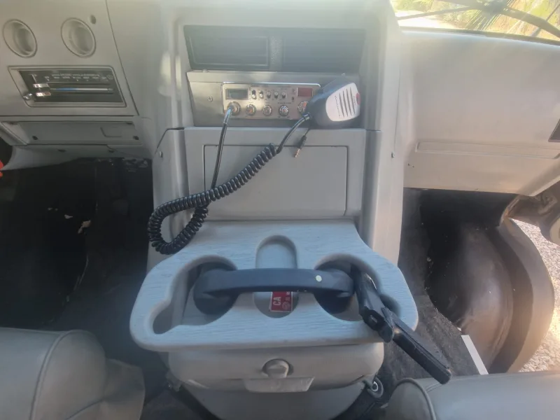 Close-up of the CB radio with its microphone, just like in The A-Team